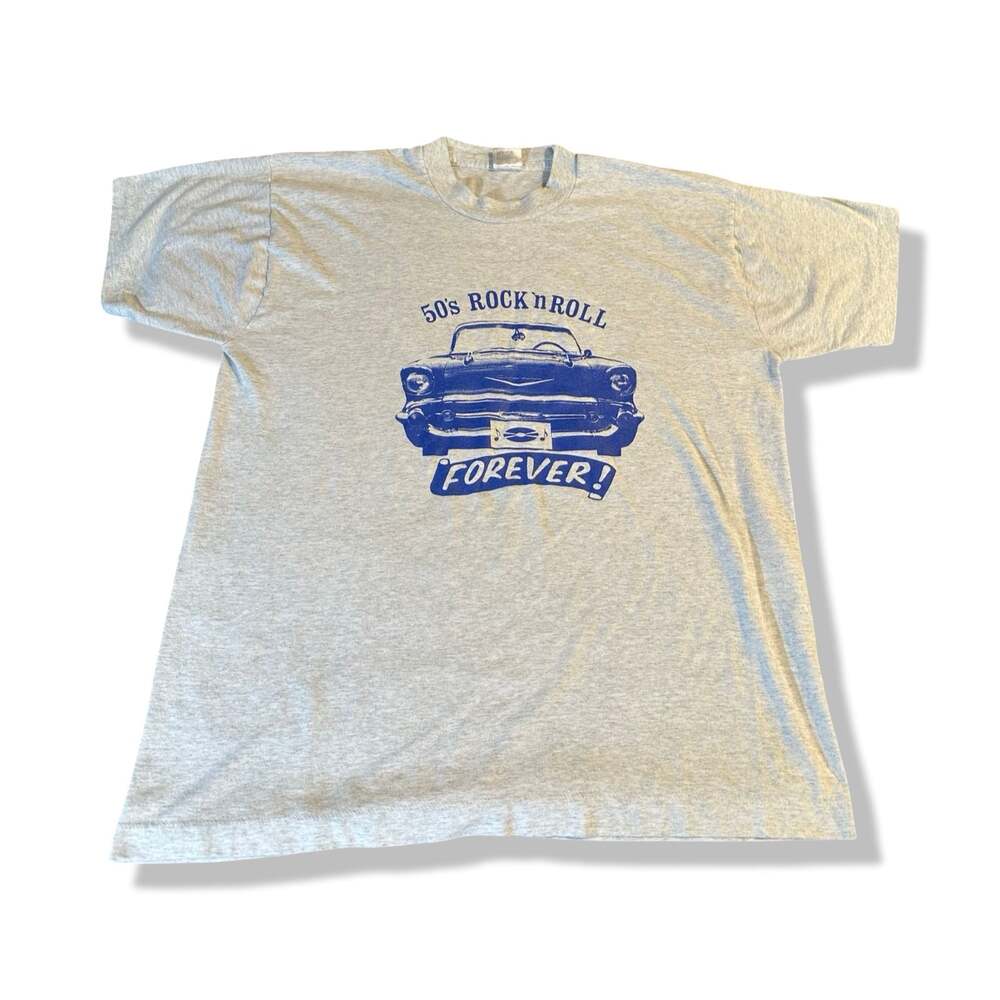 Vintage Mad Hatter 50s Rock n Roll Classic Car Single Stitch T-Shirt